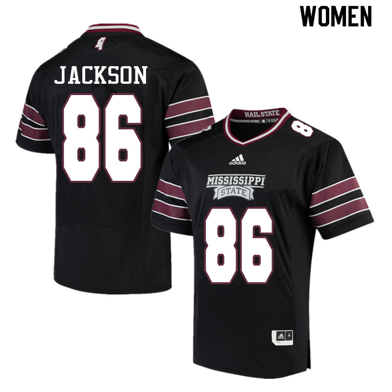 Women #86 Jesse Jackson Mississippi State Bulldogs College Football Jerseys Sale-Black - Click Image to Close